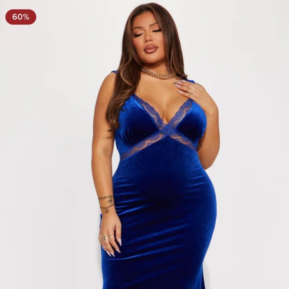 ~Fashion Nova Royal Blue Backless Dress~ - Picture 5 of 12